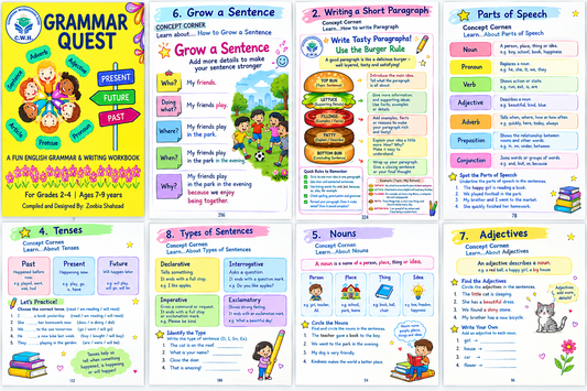 Grammar Quest — Fun English Grammar Adventure Workbook (Ages 7-9, Grade 2-4)