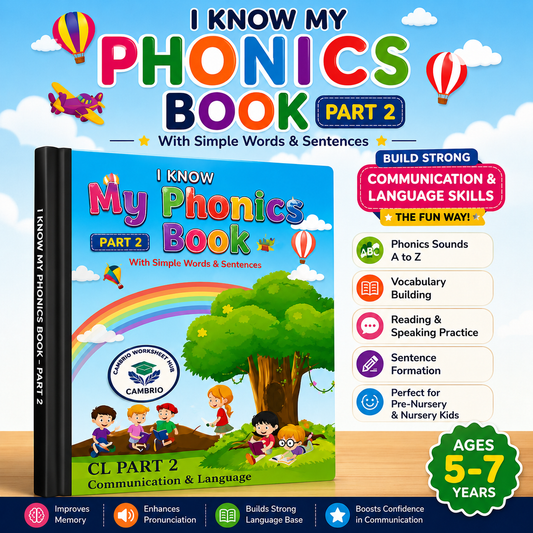 I Know My Phonics Book Part 2 – Communication & Language Learning Book for Kids (Ages 4-6)