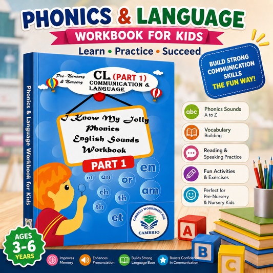 I Know My Jolly Phonics Part 1 – Phonics & Language Workbook for Kids (Ages 3-6)