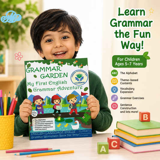 Grammar Garden - My First English Grammar Adventure Part 3 workbook for kids ages 5-7