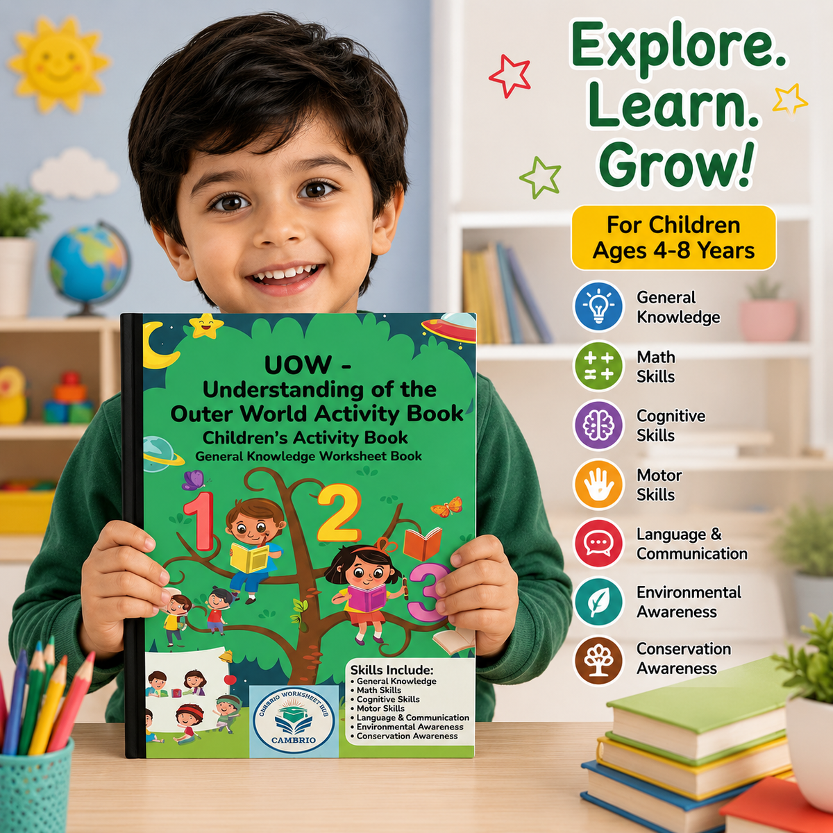 General knowledge book for kids fun learning and IQ building activities