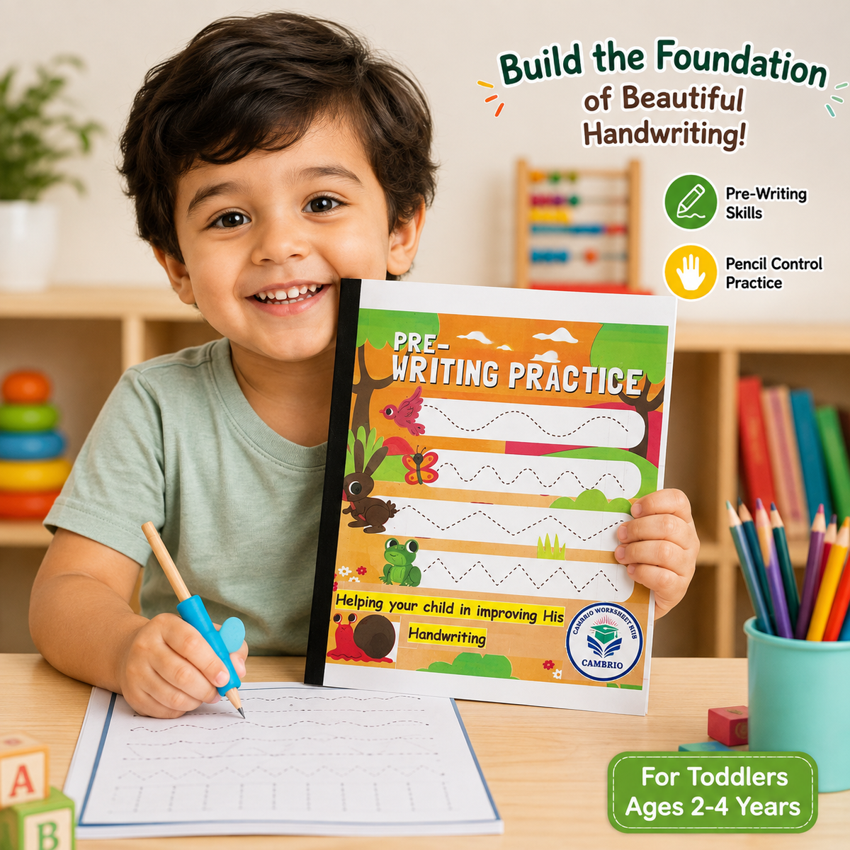 Pre-writing and tracing worksheets for toddlers ages 2.5-3 pencil grip practice