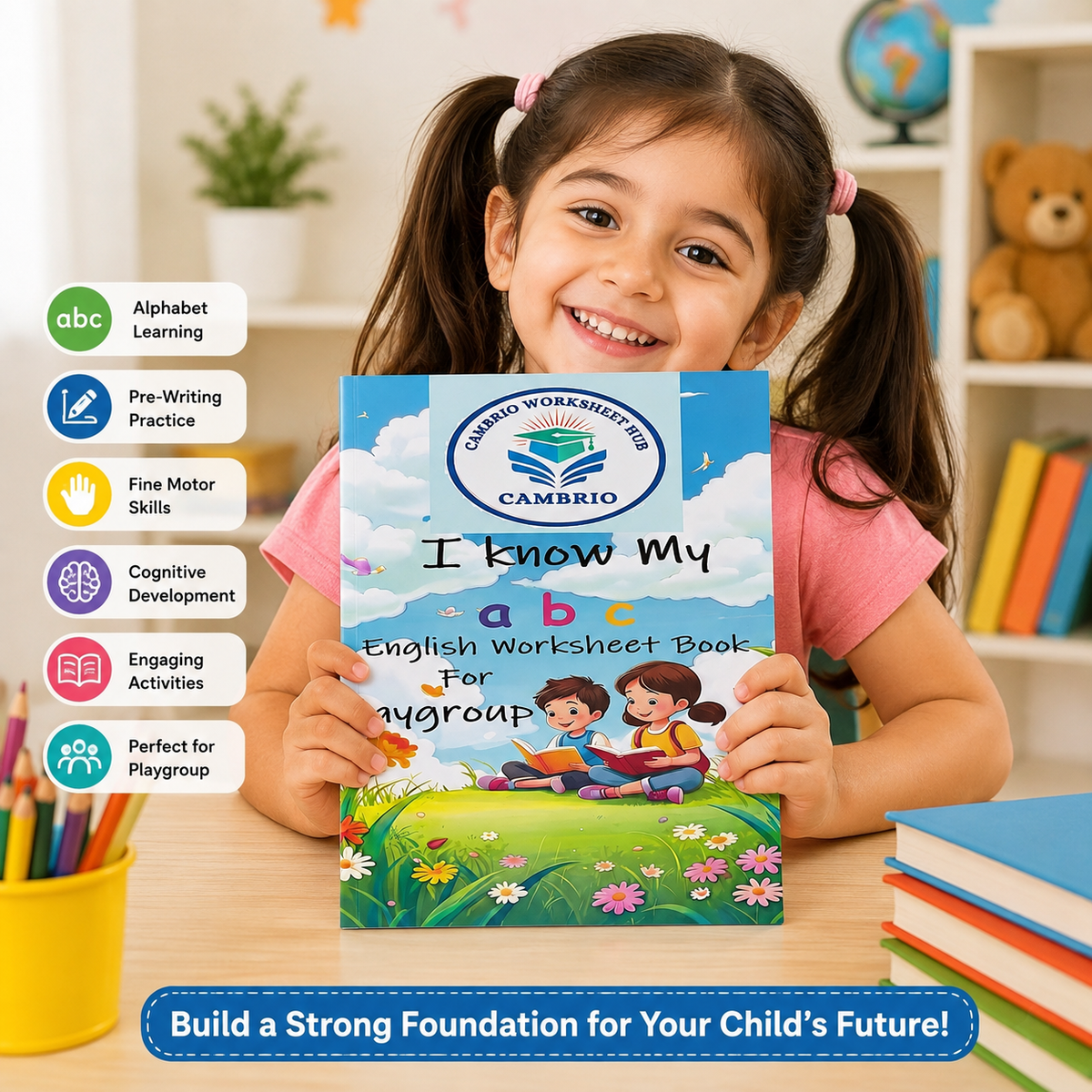 Playgroup lowercase ABC worksheets English alphabet writing book ages 2.5-3.5