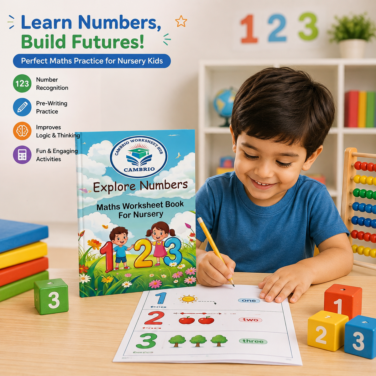 K.G Preparatory Pack — Phonics Part 1 & 2 + Nursery English, Urdu & Maths Bundle