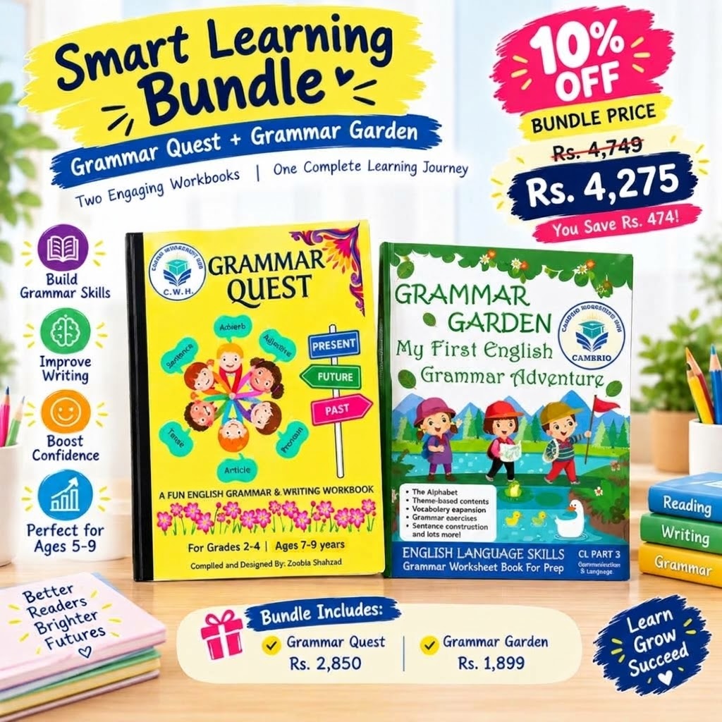 Grammar Garden & Grammar Quest Bundle – English Grammar Books for Grade 1–3 (Ages 6–9)