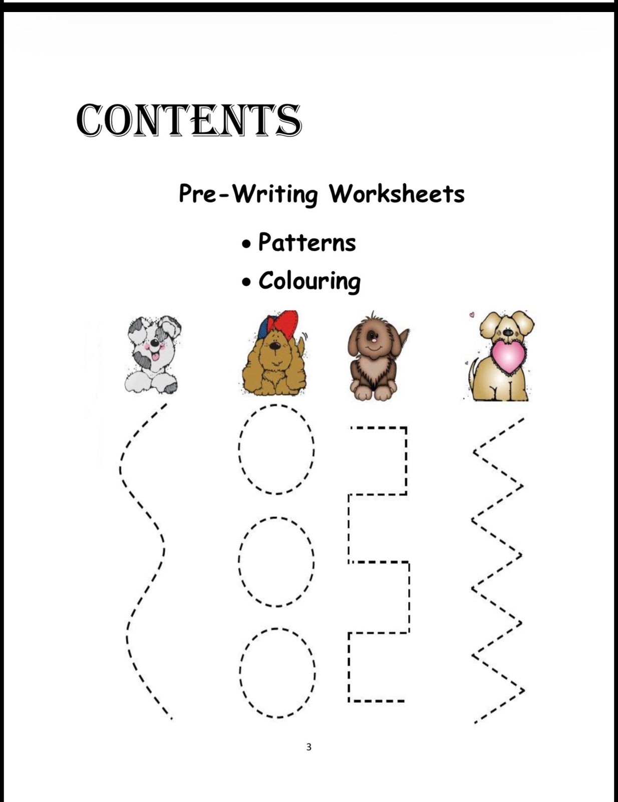 Pre -writing & Kids Tracing  Worksheets (Ages 2.5–3)