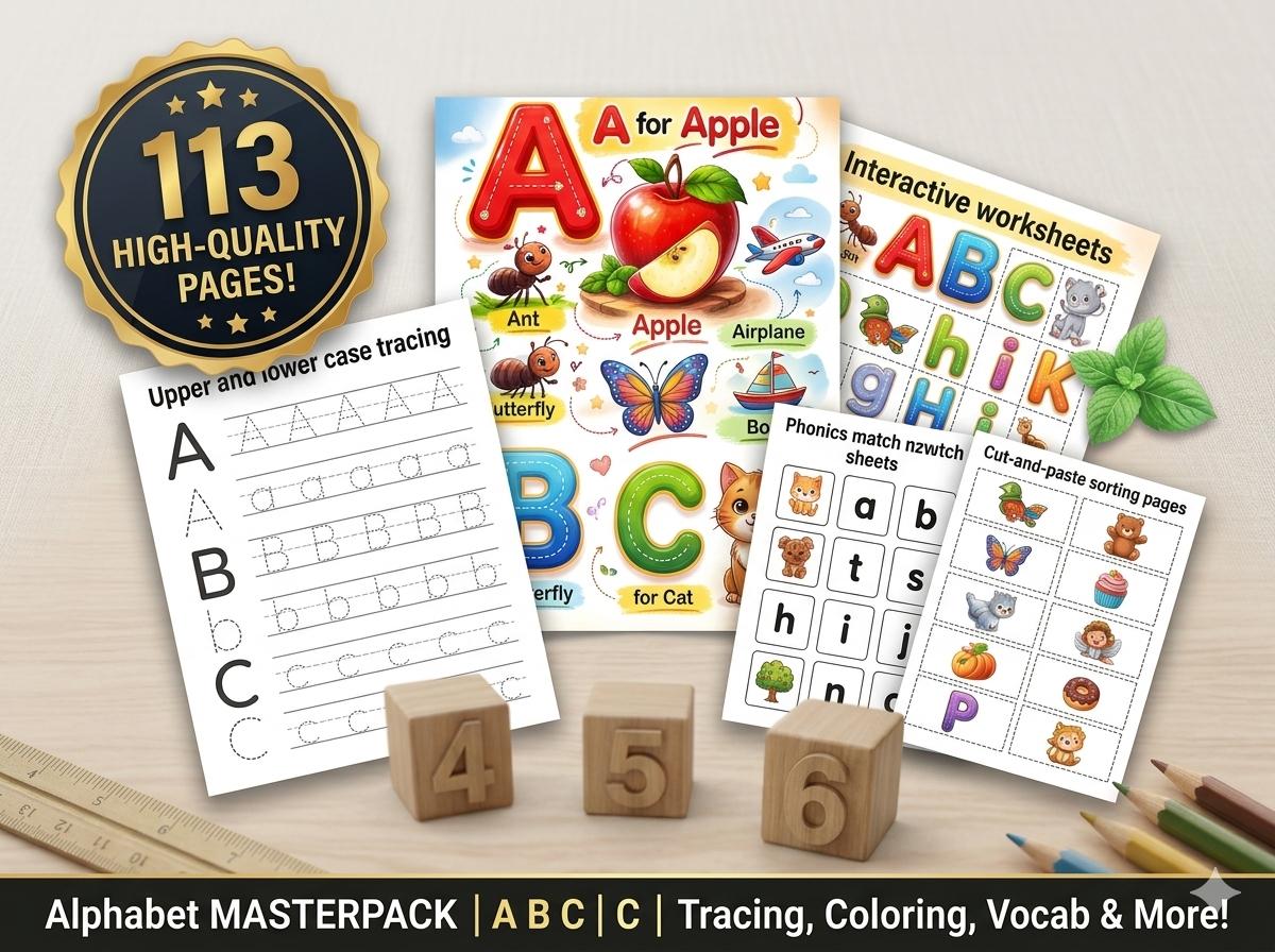 Nursery Early Skills 3-in-1 Kit – English, Urdu & Maths Learning Bundle for Kids Pakistan