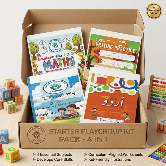 Play Group Starter Kit – , pre writing English Urdu Maths Worksheets