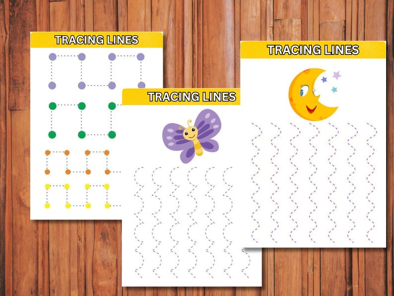 Pre -writing & Kids Tracing  Worksheets (Ages 2.5–3)